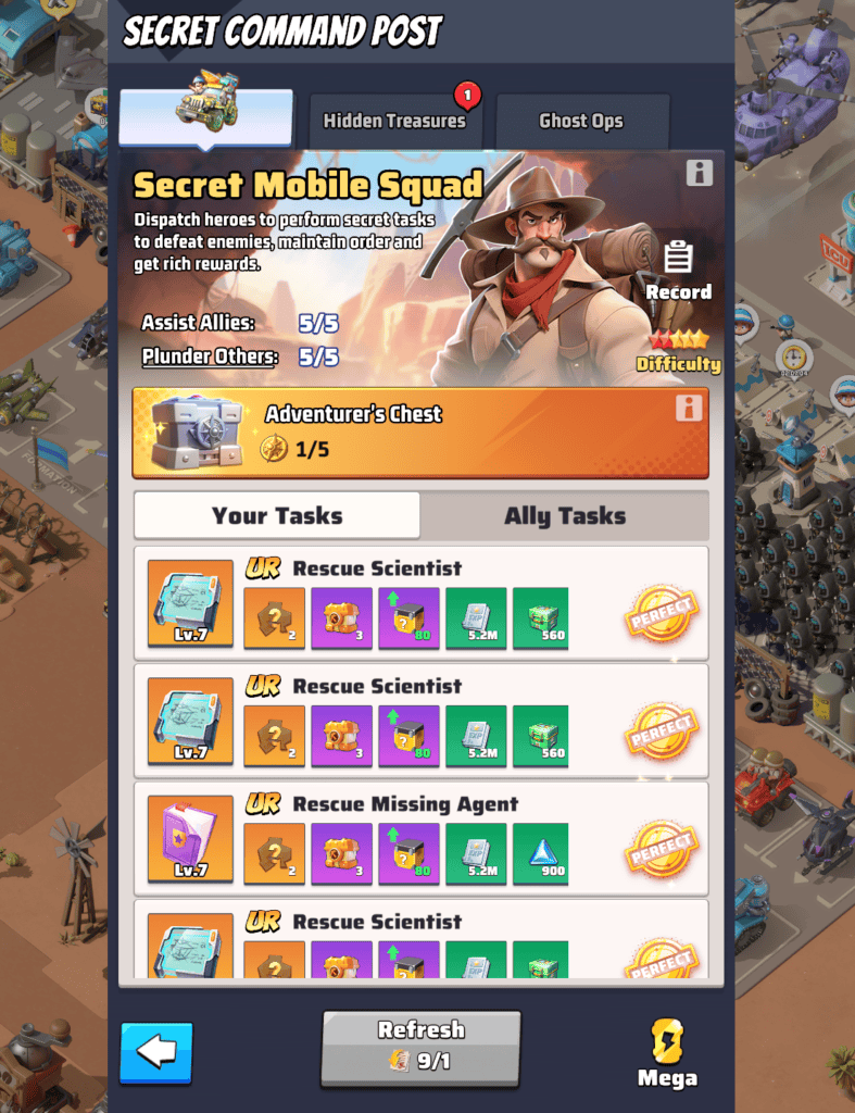 geheime Missionen in last war