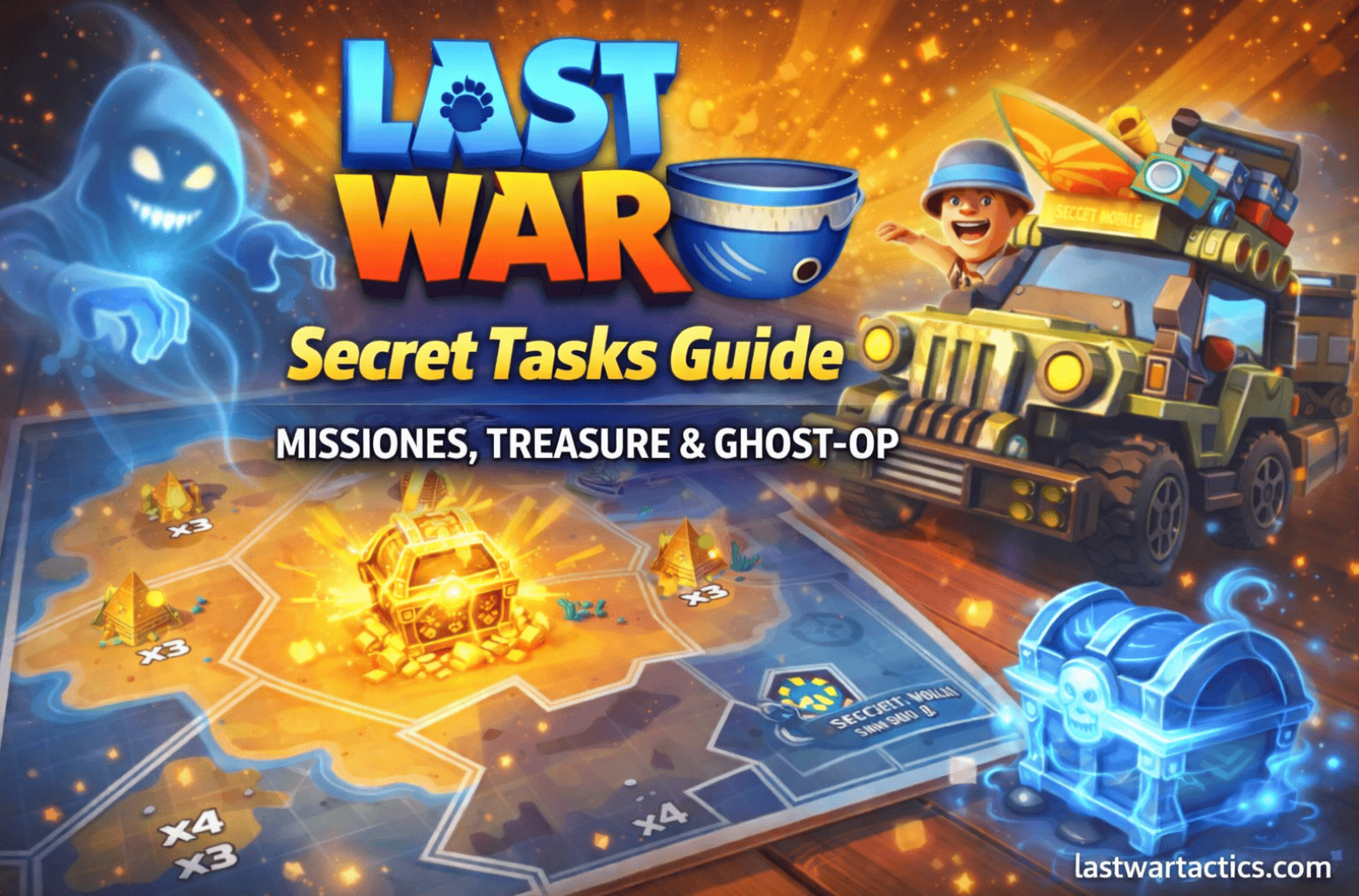 Geheime Missionen, Versteckter Schatz und Geister Ops in Last War