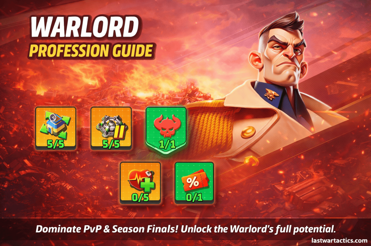 Kriegsherr in Last War beste skillung