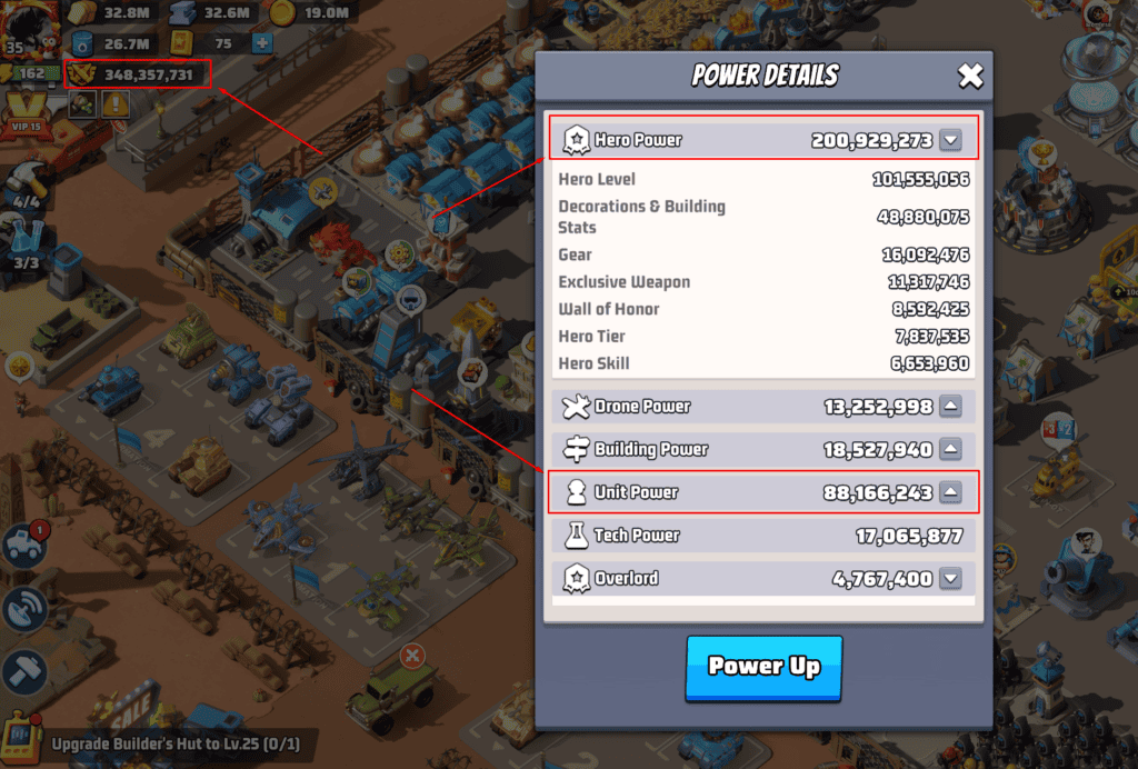 Gesamtkampfkraft in last war